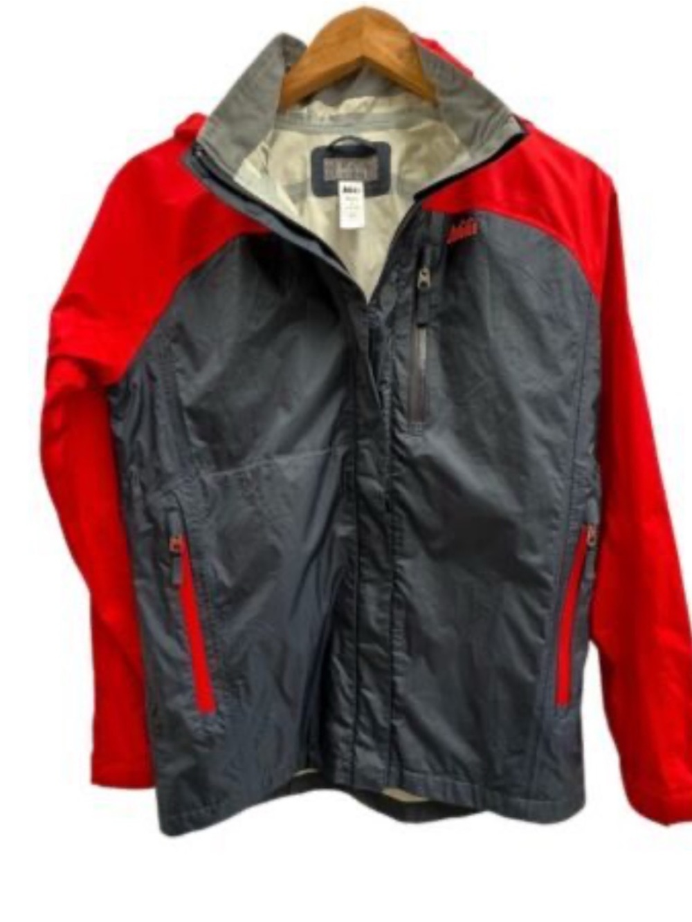 REI Boys‎ Youth Red and Gray Insulated Raincoat Jacket Size L
